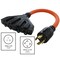 Ac Works Adapter Cable, STW, 5-15/20R, L14-30P, 1.5 ft., Orange L1430F520-018 - alternate 3